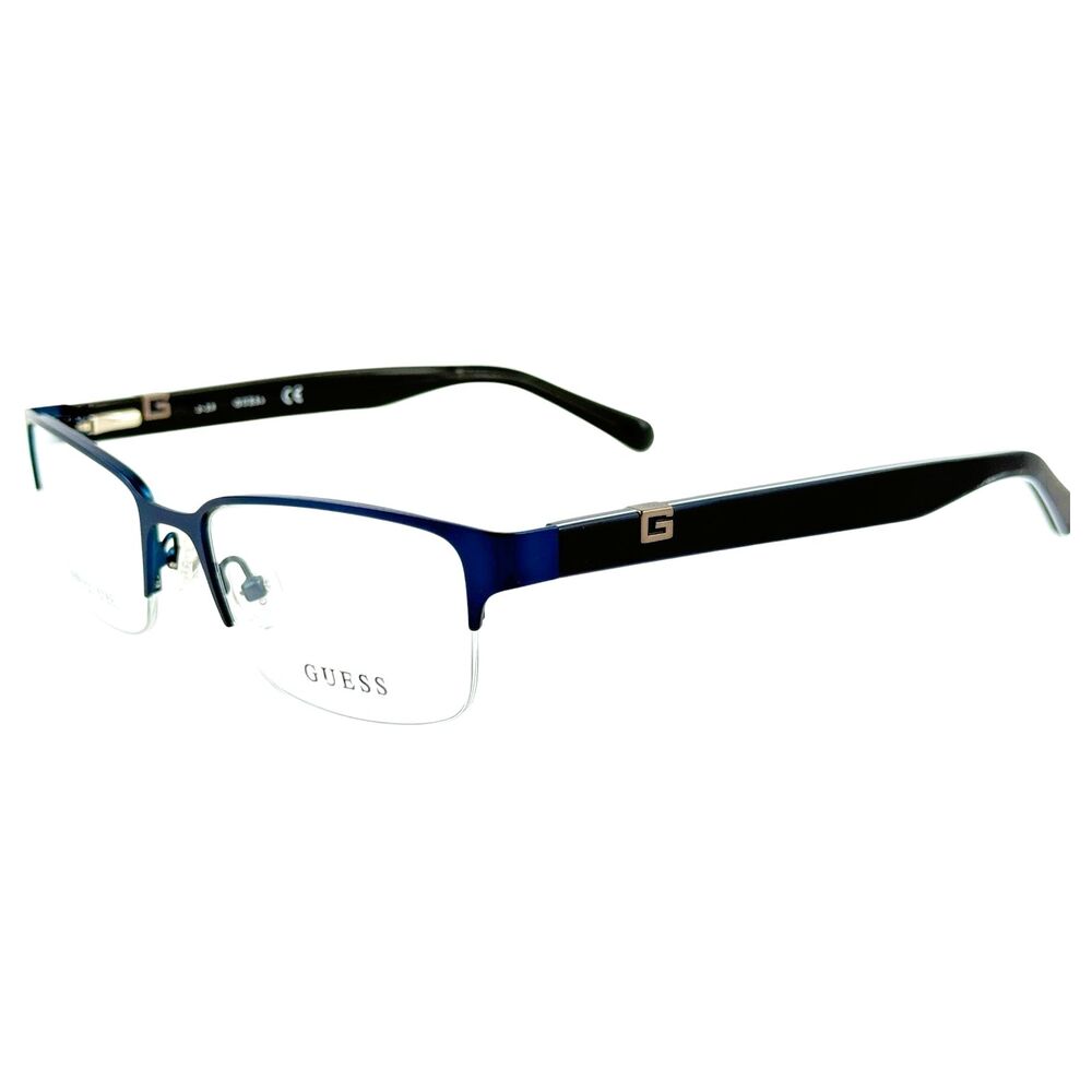 Guess GU1911 Mens Semi Rimless Eyeglass Frame 091 Matte Blue 52-18 Spring Hinges